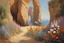 Placeholder: sunny day, rocks, flowers, cliffs, sci-fi, friedrich eckenfelder and henry luyten impressionism paintings