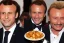 Placeholder: Emanuel Macron and Johny Hallyday are eating chiken with their nose