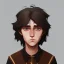 Placeholder: Portrait of a 9 year old strange haired wizard boy Nick Harris style