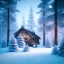 Placeholder: Forest ice winter, bridge birds,live house, bear, deer, unreal engine 5, octane render