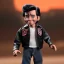 Placeholder: wide view young Toy Fonzie with black hair greaser toy Action figure doll 1975 (thumbs-up) (face) Forehead grin, fonzarelli, ((Arnold's drive-in)) eyes fonziE fonz