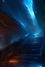 Placeholder: stairway to interstellar, illustration, chaotic, invasion, thanatos, nano hex armor hull, alien starship, aurora borealis on background, disintegration, volumetric lighting, soft lighting, soft details, painting oil on canvas by craig mullins and charlie bowater, octane render, HDR, trending on artstation, 4k, 8k, HD