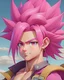 Placeholder: Son goku saiyan Pink hair, anime