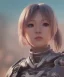 Placeholder: Anime girl cute neck head portrait, warrior costume, village, meditation, cyberpunk, 8k quality