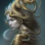 Placeholder: sango fantasy, fantasy magic, intricate, sharp focus, illustration, highly detailed, digital painting, concept art, matte, artgerm and paul lewin and kehinde wiley, masterpiece silver dragon head golden Asian nice breast Afo woman black waves