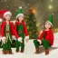 Placeholder: elves. Christmas scene. photorealistic. low-key