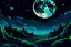 Placeholder: night comic book background moon