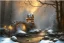 Placeholder: RIVER ROCK BRIDGE WINTER LANTERN FALL