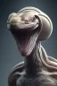 Placeholder: snake alien, head,8 eyes, evil, 8k, with hairs, finely detailed, photo realistic