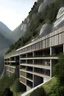 Placeholder: A complete project consisting of hotel rooms conforming to the mountain slope, fixed with iron, with corridors connected to each other to form a complete project.