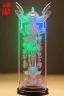 Placeholder: Futuristic Neon crystal skeleton samurai smoke glass fire water