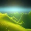 Placeholder: fractal landscape with glitter, volumetric fog, rays, lazers, god ray, spot lights