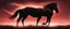 Placeholder: full silhouette of a horse rearing up(on left side, outlined by lighting), plus red sky with lightning bolts(from top right to bottom left), speed force