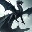 Placeholder: a black dragon with family or friends