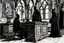 Placeholder: two cardinal priest, silhouette, church, desk, interior, secret corridor, medieval, illustration,