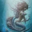 Placeholder: sango fantasy, fantasy magic, intricate, sharp focus, illustration, highly detailed, digital painting, concept art, matte, artgerm and paul lewin and kehinde wiley, masterpiece sexy lips Asain lady body mermaid lionfish head turquoise space lady beach sea under water mermaid seaweed