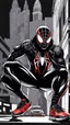 Placeholder: miles morales mix with venom symbiote in Street drawings artstyle, Street boy them, intricate details, highly detailed, high details