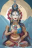 Placeholder: tibetan goddess in a modern style