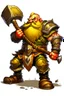 Placeholder: dwarf savage angry axes cleaver attack striking swinging chopping dual wielding two weapons mad consumed warcraft war knight soldier strong attacking furious wrath small silly fighter brawler strong brave short man with beard