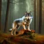 Placeholder: wolf, fire, forest, red, masterpiece, expert, 8K, hyperrealism, sharp focus, cinematic lighting