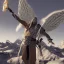 Placeholder: king shamn , avatar , swords , angel wings . 4k , unreal engine , wallpaper