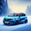 Placeholder: Renault Zoë, blue, snowscape