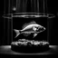 Placeholder: An amazing photograph of a fish in a tank, Melancholic, Black and White, B&W Photography, photorealistic, hyperrealism, uhd, ultra realistic, insanely Detailed, amazing photography, detailed background, professional photography, depressive, gloomy, sad, extremely realistic, greate lens, folk, dark, abstract, dark surrealism, amazing fine detail, beautiful natural lighting, lifelike texture, moody, dark, epic, gorgeous, film grain, dark atmosphere, dramatic, Fujifilm Superia 400, Short Light