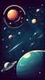 Placeholder: space background stylized. retro