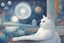 Placeholder: white cat dreams
