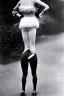 Placeholder: Four Ziegfeld Girl with short hair on leggings walking