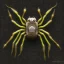 Placeholder: This spider is the size of a small horse, with eight long, slender legs tipped with sharp, venomous claws. Its body is covered in shimmering black fur, and its eyes glow a bright, otherworldly green. It has a pair of venomous fangs that can be extended from its mouth, and it can spin webs of magical energy to ensnare its prey. This spider is intelligent and cunning, and it is feared by all who encounter it in the realm of fantasy.