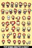 Placeholder: text emotes, GG, OMG, sprite sheet