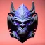 Placeholder: oni purple mask in galaxy, teal and purple smoke, detailed, realistic, 4k