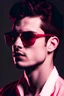 Placeholder: Reference, Hot guy, in dark red and white shades