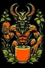 Placeholder: logo d'un demon au jardin d'eden buvant de l'alcool d'orange