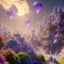 Placeholder: blue gold and violet landscape with multicolored crystals falling from the sky, full of details, smooth, bright sunshine，soft light atmosphere, light effect，vaporwave colorful, concept art, smooth, extremely sharp detail, finely tuned detail, ultra high definition, 8 k, unreal engine 5, ultra sharp focus