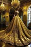 Placeholder: a very royal near easten golden luxurious and big wedding dress