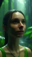 Placeholder: 8k photo realistic cinematic potrait of beautiful girl with rain forest inside view photo shot