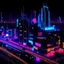 Placeholder: city scape at night with neon lights