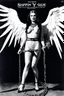 Placeholder: SNIFFIN’ GLUE magazine high res photo cover by Helmut Newton: special 'boundage with heavy chains for her' issue; guest star : Lilitha Embervein with her wings, daughter of the flame-wielding cult of Pyr’Zhar,
