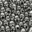 Placeholder: sketch line, rought, of faces on a pages, screaming and sad, demented, mad, journal