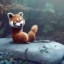 Placeholder: pixar art style of a super cute baby red panda in natural environment, vivid color, full body, by mobeius, au naturel, hyper detailed, digital art, trending on artstation, cinematic lighting, studio quality, smooth render, unreal engine, octane render, art style by klimt and nixeu and ian sprigger and wlop and krenz cushart