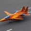 Placeholder: award winning photograph of a horsefly fighter-jet genetic-splice designed by only one vehicle per image painted metallic orange traveling at a high rate of speed, jet intake off of front center of vehicle and jet exhaust out the rear with bright blue flames painted on the hood and front quarter panels, bilaterally symetrical, more a high speed road vehicle