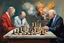 Placeholder: Putin, President Xi Of China And Joe Biden Play Chess With Atomic Bomb Mushroom Cloud,Complex Surgical Instruments Intermixed With A Newborn Boy,Minimalism,Painting By Adrian Ghenie,Rene Magritte,Pablo Picasso,Michelangelo,Salvador Dali,Lucian Freud