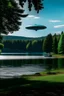 Placeholder: ufo nad jeziorem