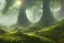 Placeholder: forest trees sunshine mountains