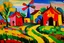 Placeholder: A village with windmills painted by Alexej von Jawlensky