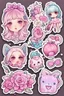 Placeholder: aesthetic girly stickers template