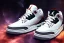 Placeholder: Jordan 3 sneaker in the space volumetric lighting