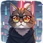 Placeholder: Cat hair emo , Lazer glass , Tokyo city night view wallpaper , cartoon